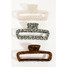 Open Rectangle AcetateHair Claw Clips Set