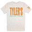 TYLER'S Heather Natural/Gold Track Tee Dallas back view