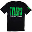 TYLER'S Track Tee - Heather Black/Green