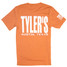 TYLER'S Heather Autumn/White Track Tee Austin back view