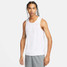Nike Men's Dri-FIT Miler Running Tank White angled side view