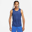 Nike Men's Dri-FIT Miler Running Tank Blue with reflective details
