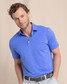 Southern Tide Men's brrr°-eeze Heather Performance Polo Shirt in Dazzling Blue