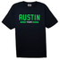 TYLER'S Austin Verde Tee black front view