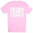 TYLER'S Heather Bubblegum Track Tee Ft. Worth back view
