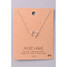 Fame Accessories rhinestone trim Texas state outline necklace in rose gold