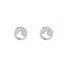 Pura Vida Open Enamel Wave Stud Earrings front view