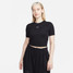 Nike Women's Sportswear Essential Slim Crop Tee in Black colorway Nike Women's Sportswear Essential Slim Crop Tee in Black colorway
