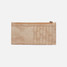 Hobo Carte Card Case in gold leather, angled view showing structure and design