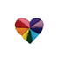 Tattly Temporary Tattoo Set Rainbow Heart design by Ciara LeRoy front