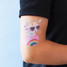 Tattly Rainbow Kitten temporary tattoo set with colorful design elements