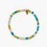Pura Vida Bahama Bead Stretch Bracelet silvertone close-up detail