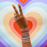 Pura Vida Rainbow Heart Band Ring