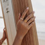 Pura Vida Checkerboard Ring in gold, angled view showing pattern detail