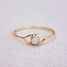 Pura Vida Gemstone Eye Ring in gold, angled view showing detailed design