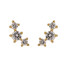 Pura Vida Estrella Gemstone Stud Earrings gold worn view