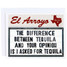 El Arroyo Tequila Opinion Card opinion mockup front