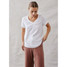 Bella Dahl Women's V-Neck Tee white detail view