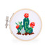 Kikkerland Mini Cross Stitch Embroidery Kit Cactus contents