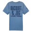 Racquet & Jog Comfort Color Pocket Tee in Saltwater/Storm Blue