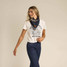 Sendero Provisions Co. Charros Aliens Bandana in navy displayed at an angle