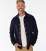 Criquet Men's Velour Pearl Snap Shirt in Navy Criquet Men's Velour Pearl Snap Shirt in Navy