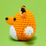 The Woobles Fox Crochet Kit side view finished piece