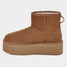 Ugg Women's Classic Mini Platform Boots in chestnut, angled side view