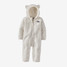The Patagonia Toddlers' Furry Friends Bunting One Piece in Birch White