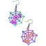 Anodized Spider Web Drop Earrings