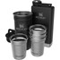 Stanley Adventure Pre-Party Shot Glass + Flask Set in Stainless Steel and Black