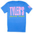 TYLER'S Track Tee Carolina Blue/Pink/Yellow back