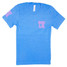 Racquet & Jog Track Tee Carolina Blue/Pink/Yellow front