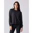 Free Fly Women's Bamboo Lightweight Fleece Crew Pullover in Heather Black colorway