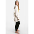 Smiley Soft Luxury Blanket Hoodie in cream with happy face design front angle view