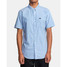 The RVCA Men's That'll Do Stretch Short Sleeve Shirt in Oxford Blue