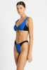 Bond-Eye Women's Splice Scout Crop Bikini Top in cobalt