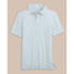 The Boys Ryder Heather Halls Stripe Performance Polo in Heather Wake Blue colorway
