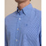 The Charleston Parkwood Micro-Gingham Long Sleeve Sport Shirt in Cobalt Blue colorway