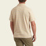 The Howler Brothers Men's Ranchero Jacquard Polo in the Illusion Oatmeal Heather Jacquard Colorway