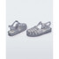 The Mini Melissa Little Kids Possession Shiny Sandal in the colorway Glitter Clear