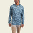 The Howler Brothers Men's Loggerhead Hoodie puffer in the Taki Dark Slate Colorway The Howler Brothers Men's Loggerhead Hoodie puffer in the Taki Dark Slate Colorway