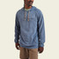 The Howler Brothers Men's Terry Cloth Hoodie in the Blue Mirage Colorway