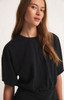 Z Supply Women's Carmela Jersey Dress details in black colorway