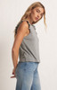 Z Supply Women's Marielle Flutter Tank Top in classic grey heather