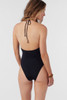 O'Neill Women's Saltwater Solids Santa Cruz One Piece Swimsuit in black colorway