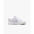 The Nike Little Kids' Blazer Low '77 in the colorway White/ Lilac Bloom