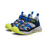 The Keen Little Boys' Motozoa Sandals in the colorway Classic Blue/ Evening Primrose