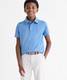 The Vineyards Vines Boys' Bradley Stripe Sankaty Polo in Ocean Cationic