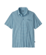 The Patagonia Men's Cotton Conversion Lightweight Polo in Shore Blue